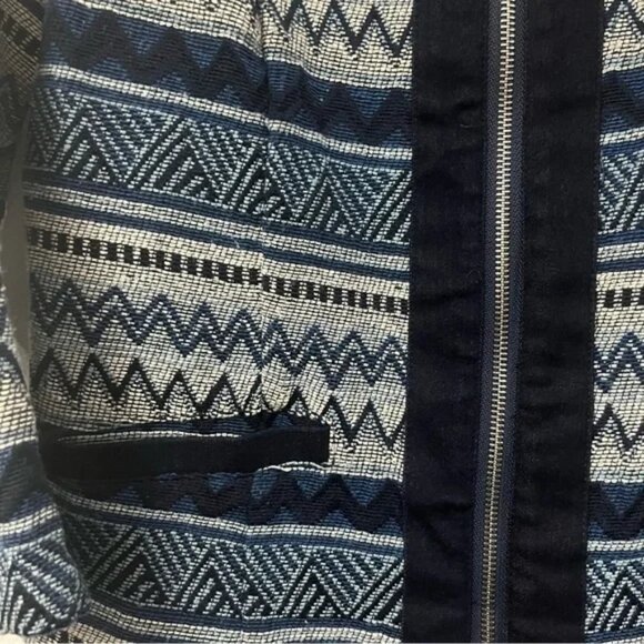 Unique Vintage Le Grenier Patterned Zip Up Jacket With Pockets - Picture 3 of 4